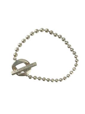 Gucci Bracelet Ball Chain Silver Toggle
